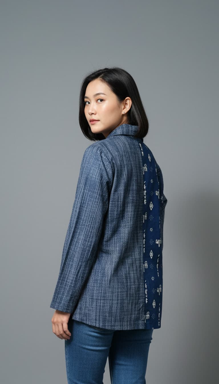 Laras Blazer Batik Back